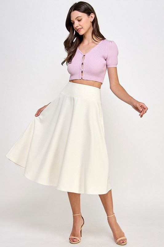 FLARE MIDI SKIRT