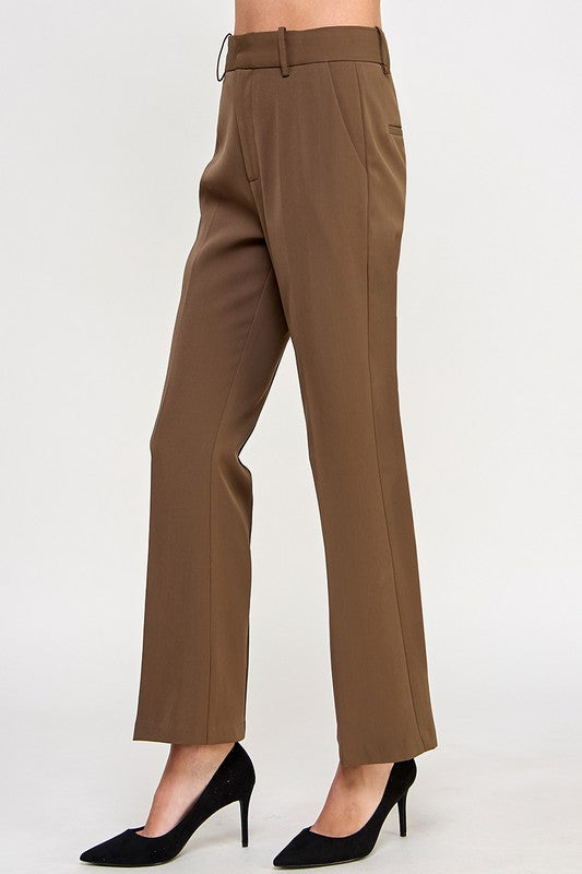 HIGH-WAISTED FLARED TROUSERS