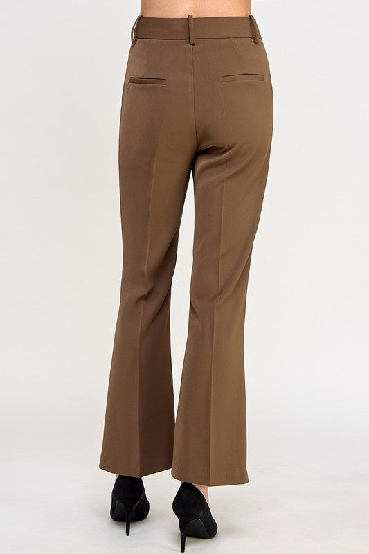 HIGH-WAISTED FLARED TROUSERS