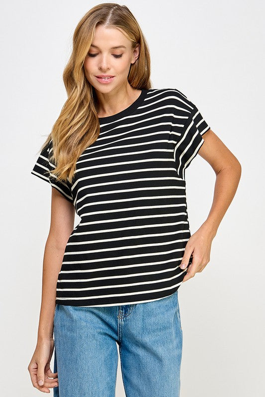 RAGLAN SLEEVES STRIPE TEE