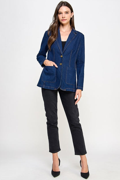 SLIM DENIM BLAZER