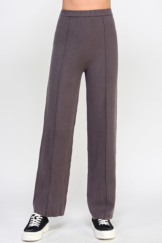 PIN TUCK KNIT PANTS