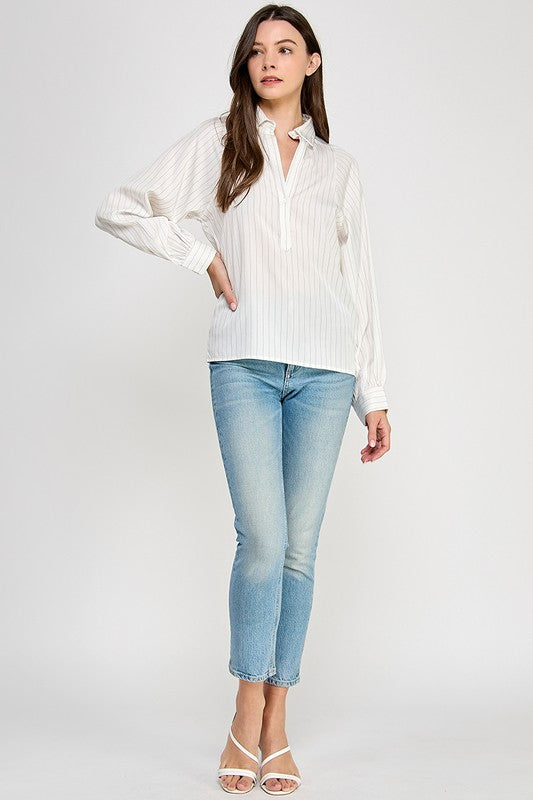 STRIPE RAGLAN SLEEVE SHIRT