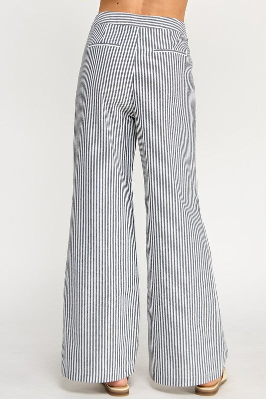 STRIPED LINNEN TROUSERS