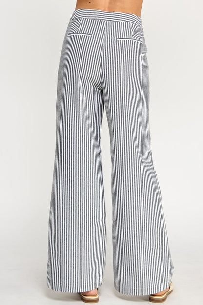 STRIPED LINNEN TROUSERS