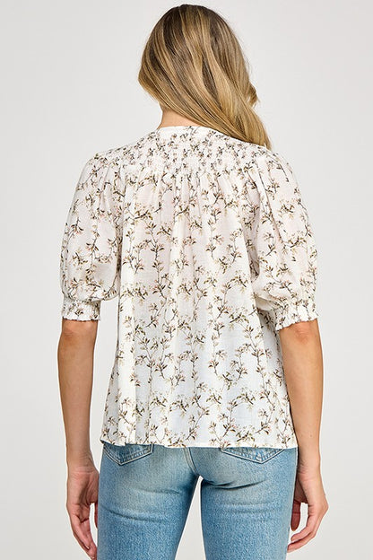 FLOWER PRINT BLOUSE