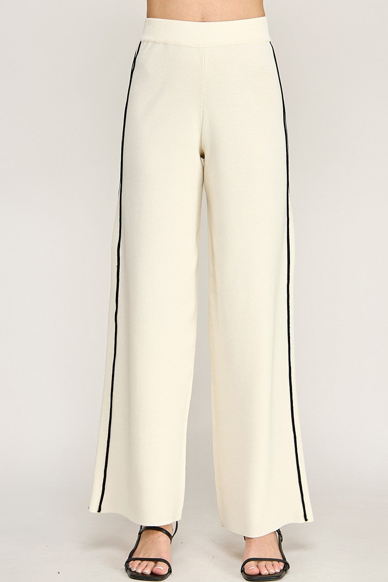 KNIT WIDE PANTS