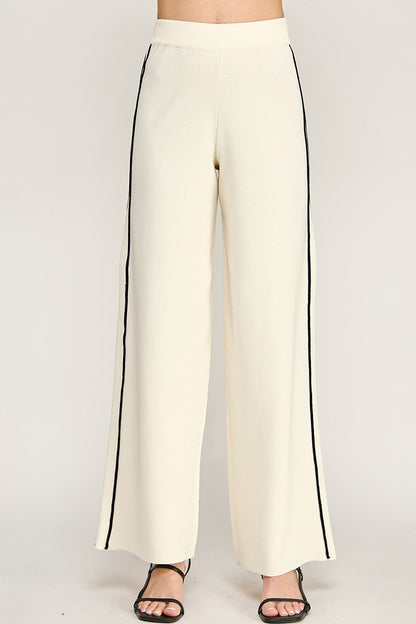 KNIT WIDE PANTS