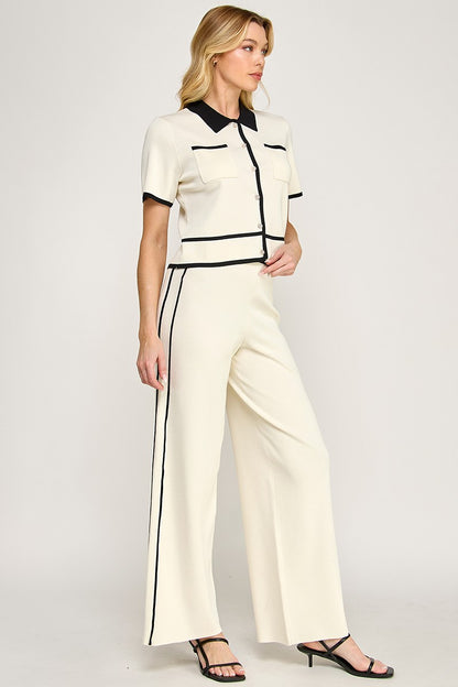 KNIT WIDE PANTS