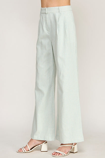 PINSTRIPED CASUAL PANTS