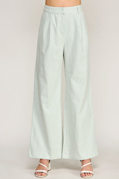 PINSTRIPED CASUAL PANTS
