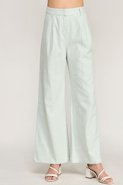 PINSTRIPED CASUAL PANTS