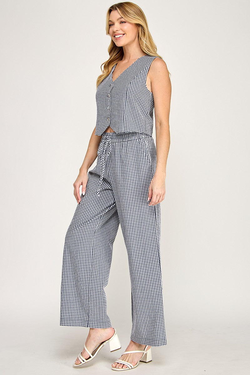 GINGHAM VEST