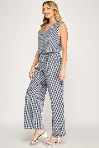 GINGHAM VEST