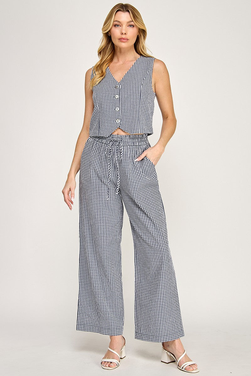 GINGHAM VEST