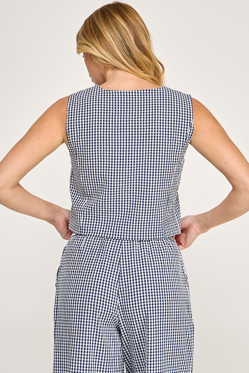 GINGHAM VEST