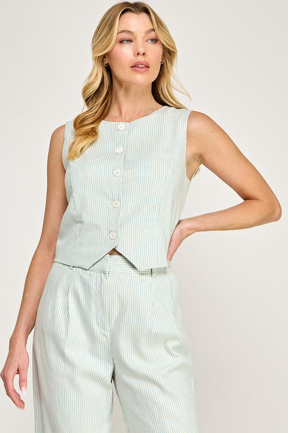 PINSTRIPED VEST