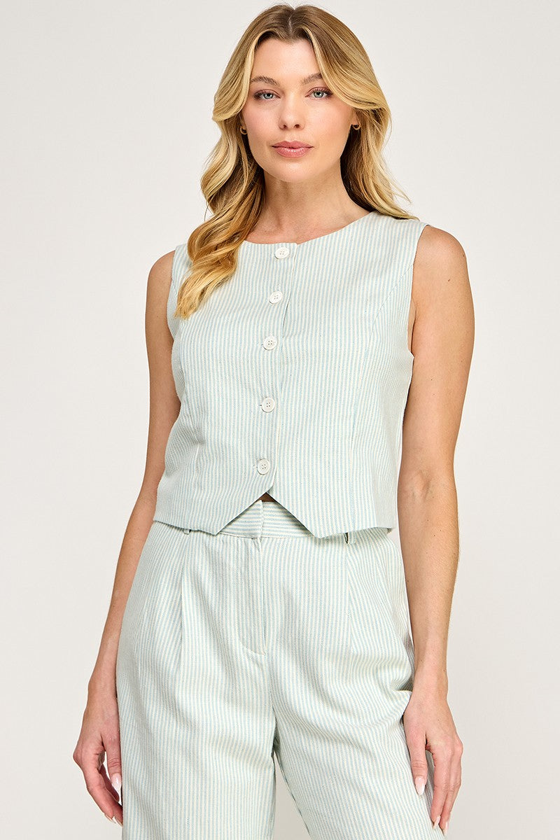 PINSTRIPED VEST