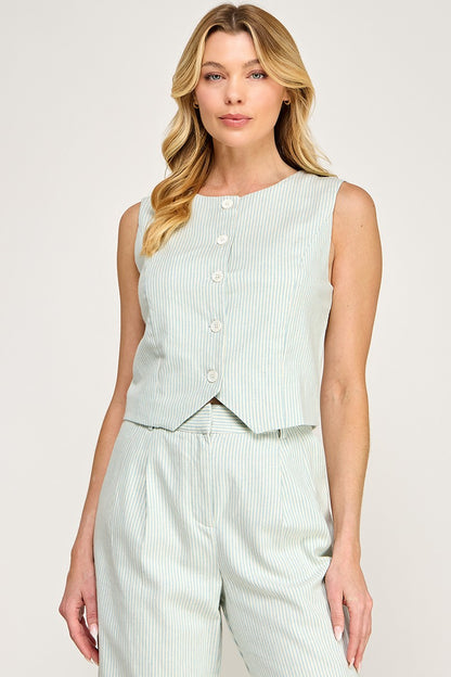 PINSTRIPED VEST