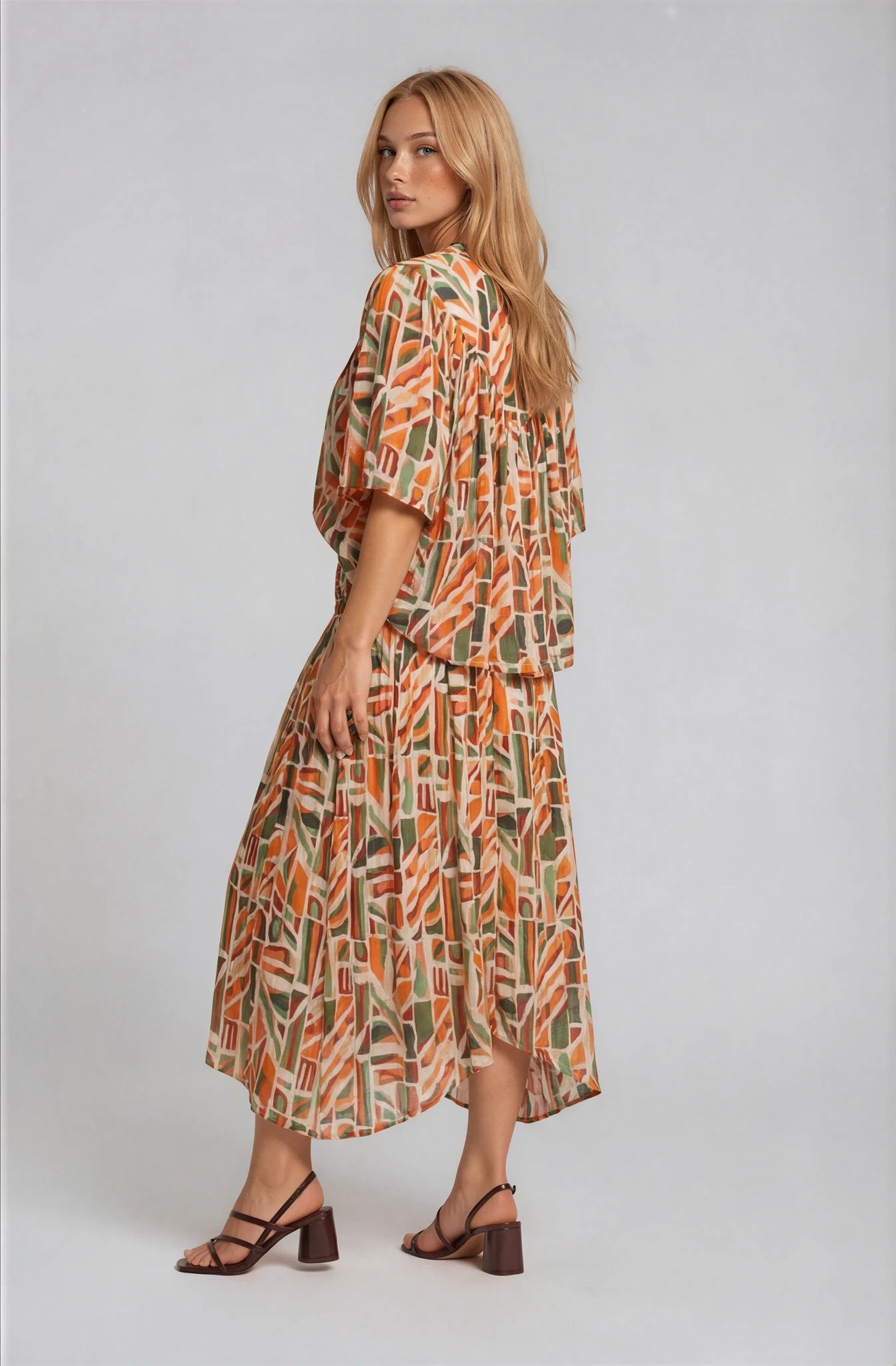 GEO MULTI PATTERNED SKIRT