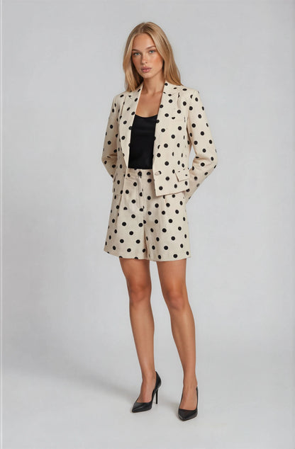 LINEN POLKADOT BLAZER