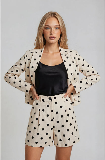 LINEN POLKADOT BLAZER