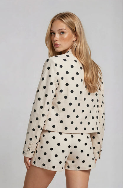 POLKADOT LINEN SHORTS