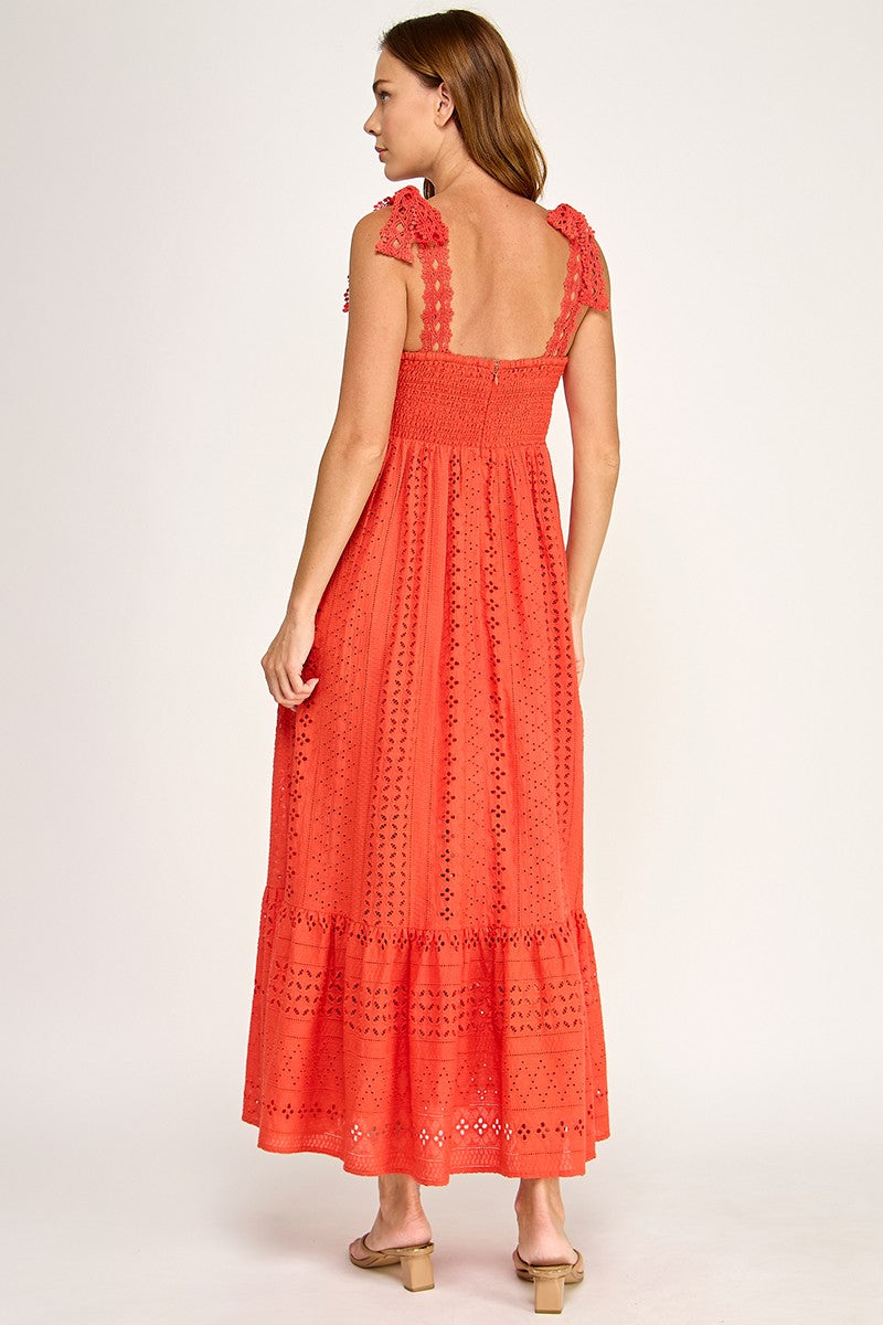 TEXTURED MIDI DRESS
