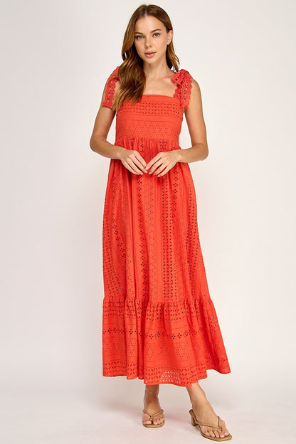 TEXTURED MIDI DRESS