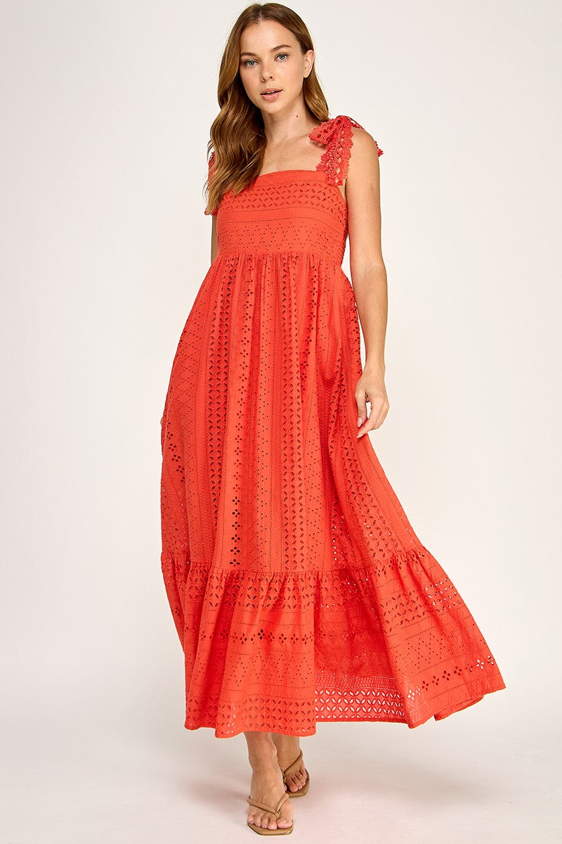 TEXTURED MIDI DRESS