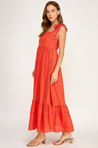 TEXTURED MIDI DRESS