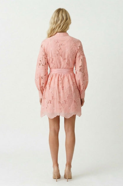 LONG SLEEVE FLORAL LACE DRESS