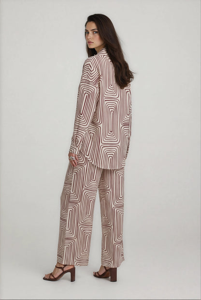 PRINTED FLARE PANTS