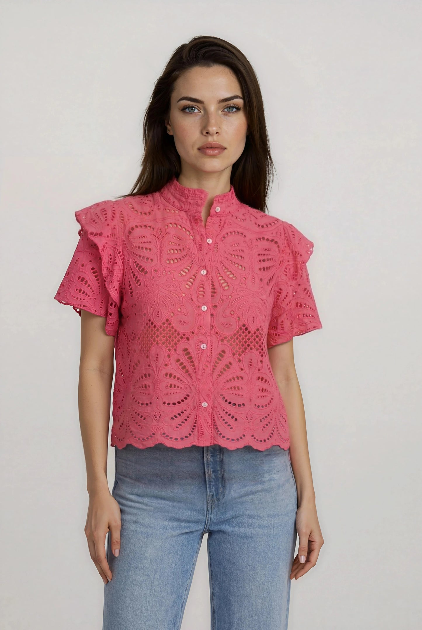EYELET BUTTON TOP