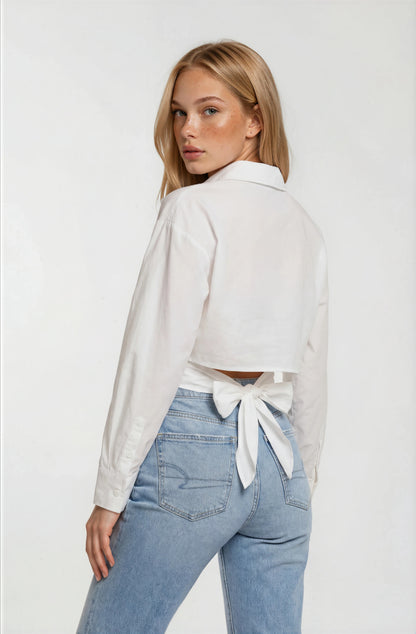 OPEN BACK DETAIL BUTTOM UP TOP