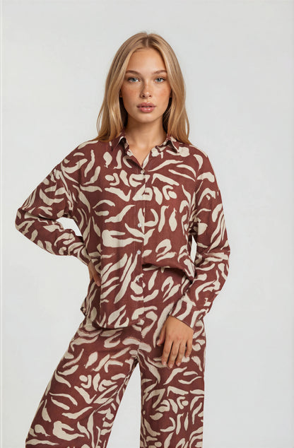 PRINT BUTTON DOWN SHIRT