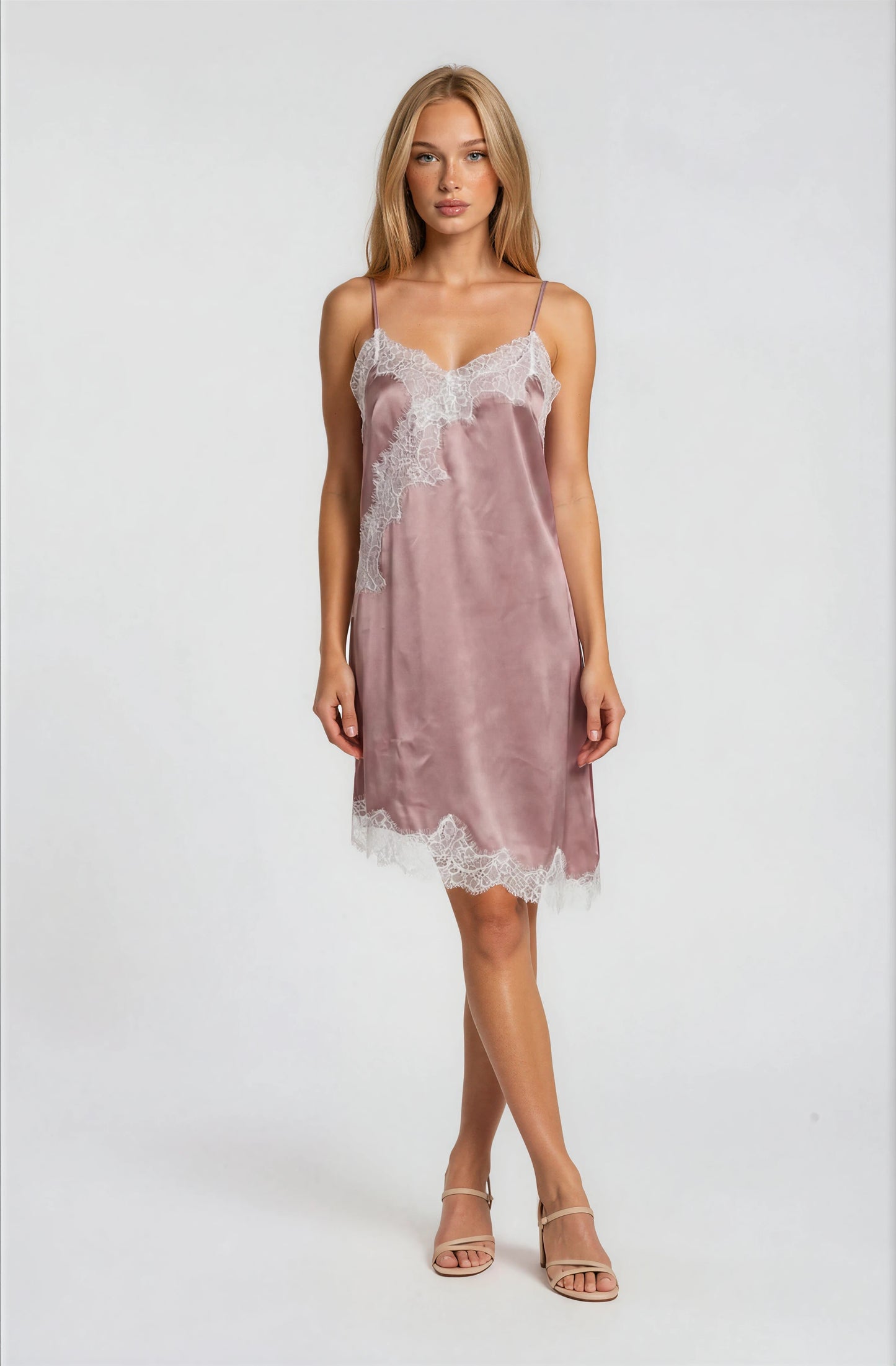LACE TRIM DETAIL DRESS