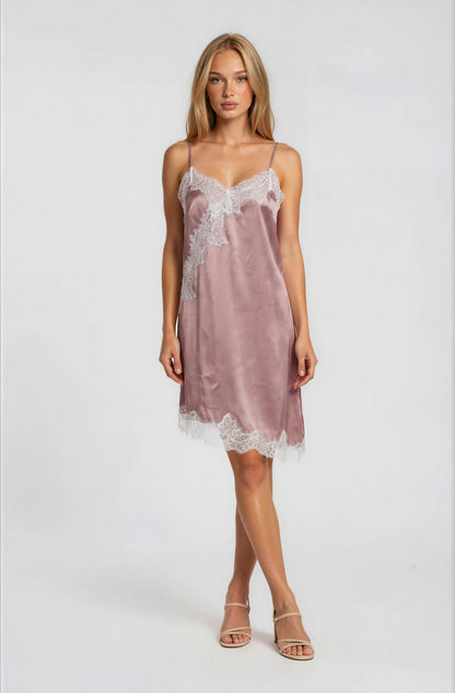 LACE TRIM DETAIL DRESS