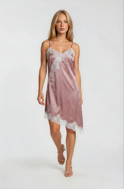 LACE TRIM DETAIL DRESS