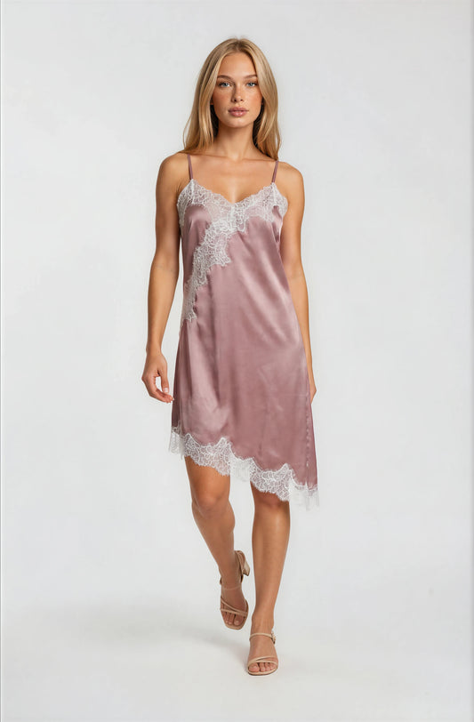 LACE TRIM DETAIL DRESS