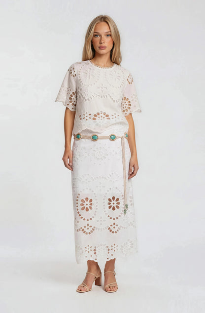 EMBROIDERED SKIRT