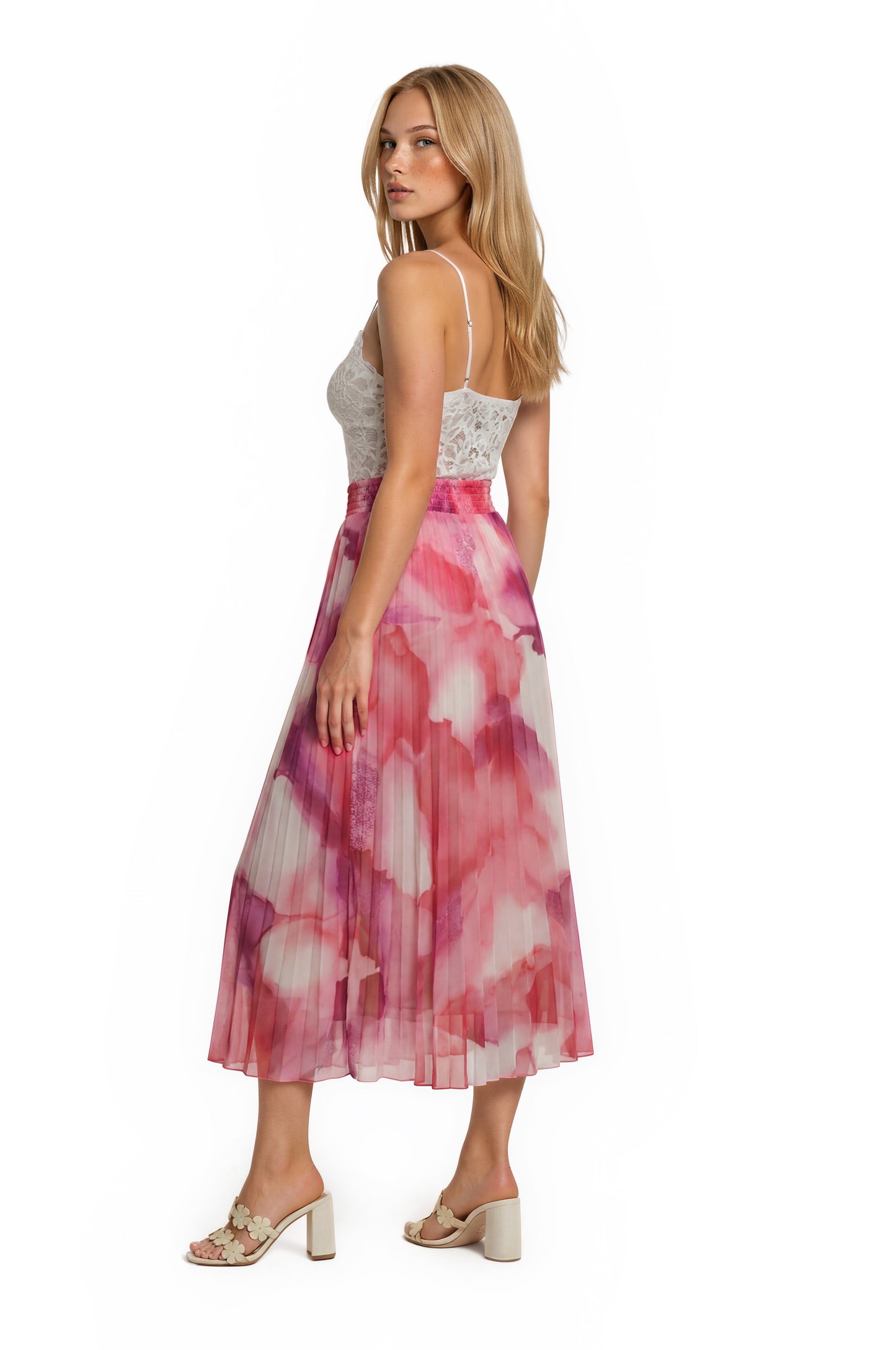 PLEATED MIDI SKIRT