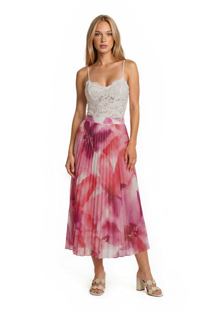 PLEATED MIDI SKIRT