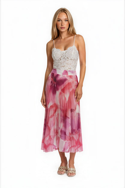 PLEATED MIDI SKIRT