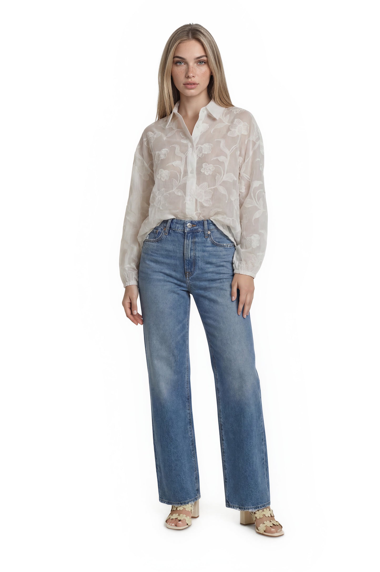 EMBROIDERY LONG SLEEVE TOP