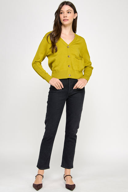 THE LONG-SLEEVE FRONT POCKET CARDIGAN