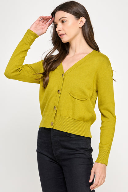 THE LONG-SLEEVE FRONT POCKET CARDIGAN