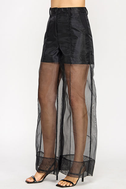 ORGANZA STRAIGHT LEG TROUSERS