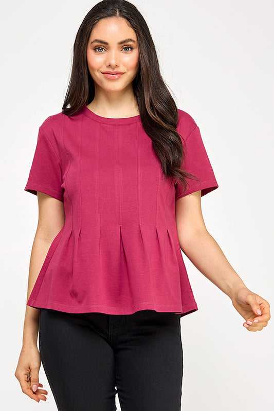 PLEATED SWING TEE