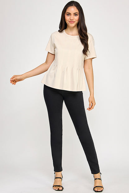 PLEATED SWING TEE